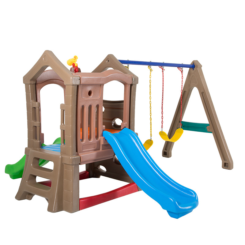 Kids Outdoor Swing And Slide - High Quality Children Indoor/Outdoor Plastic Double