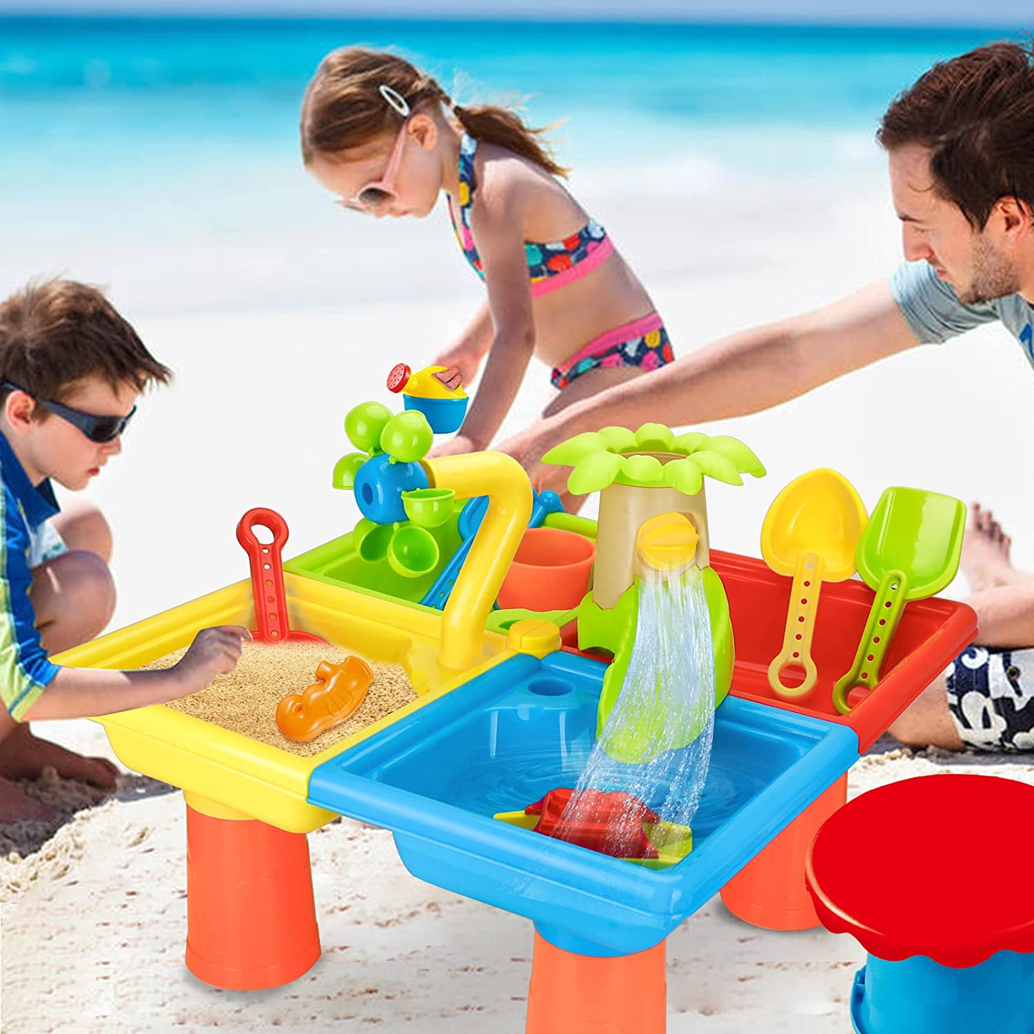Kids Outdoor Table - Beach Table Sand Play Toys Children