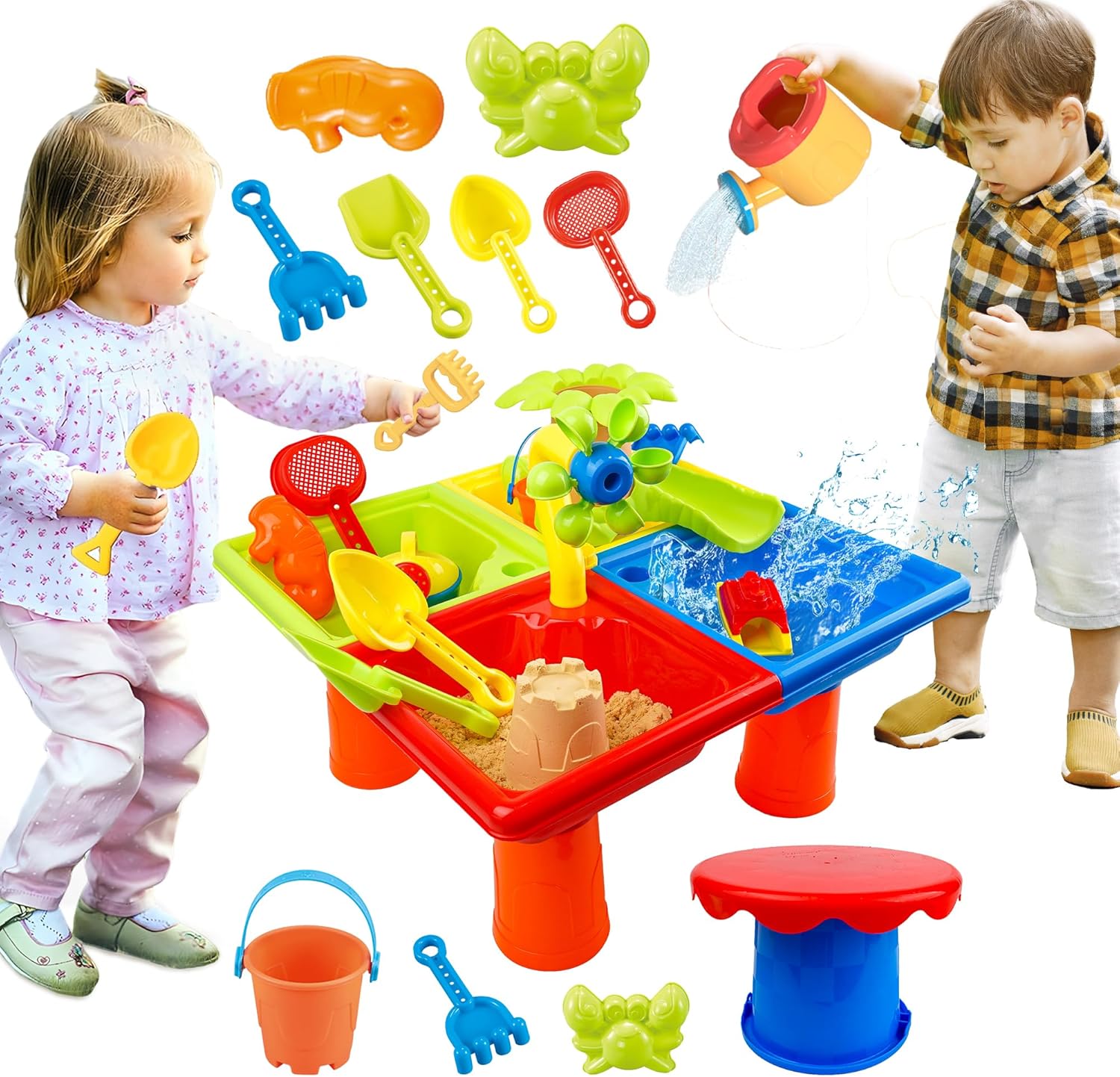 Kids Outdoor Table - 25 Pcs Summer Water Table for