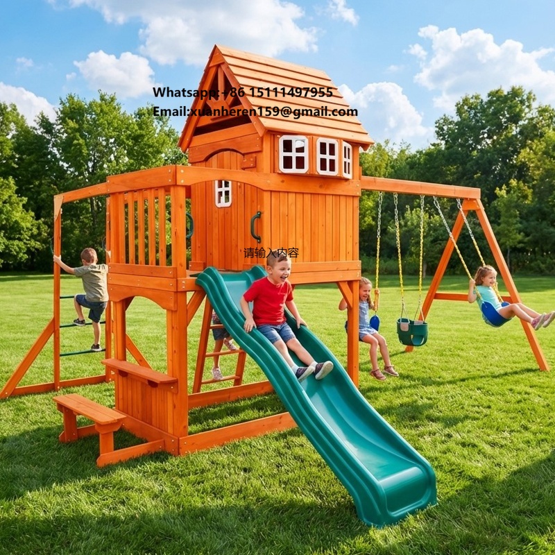 Kids Outdoor Swing - Large Outdoor Amusement Equipment Children Toy