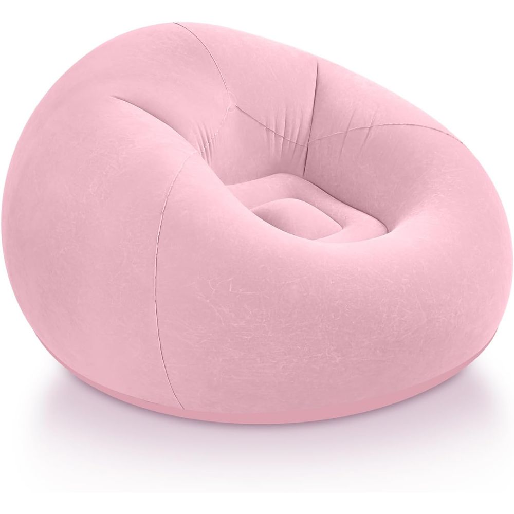 Kids Outdoor Lounger Chair - Inflatable Bean Bag Chairs, Pink |
