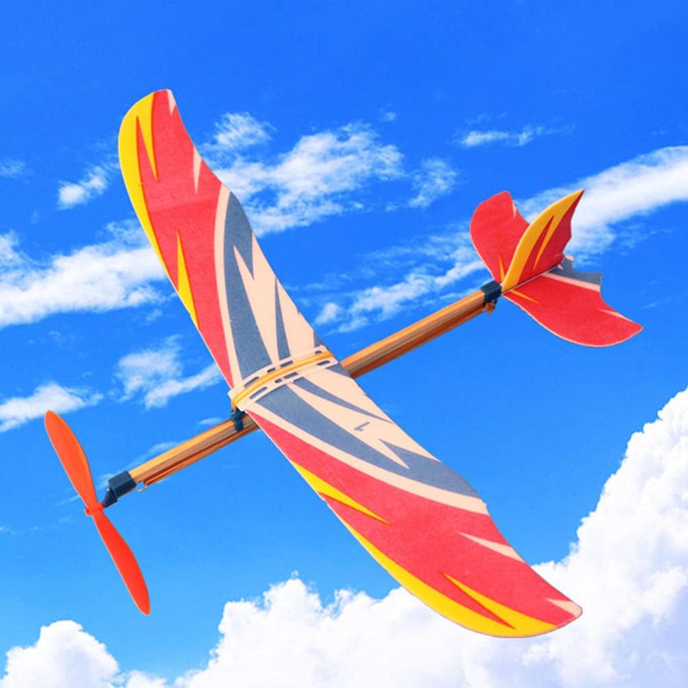 Kids Outdoor Activity Set - 10PCS Airplane Model Rubber Band Powered