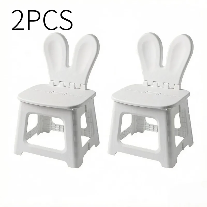 2PCS Thickened Rabbit Cartoon  - Kids Outdoor Chair Plastic ulasan dan harga