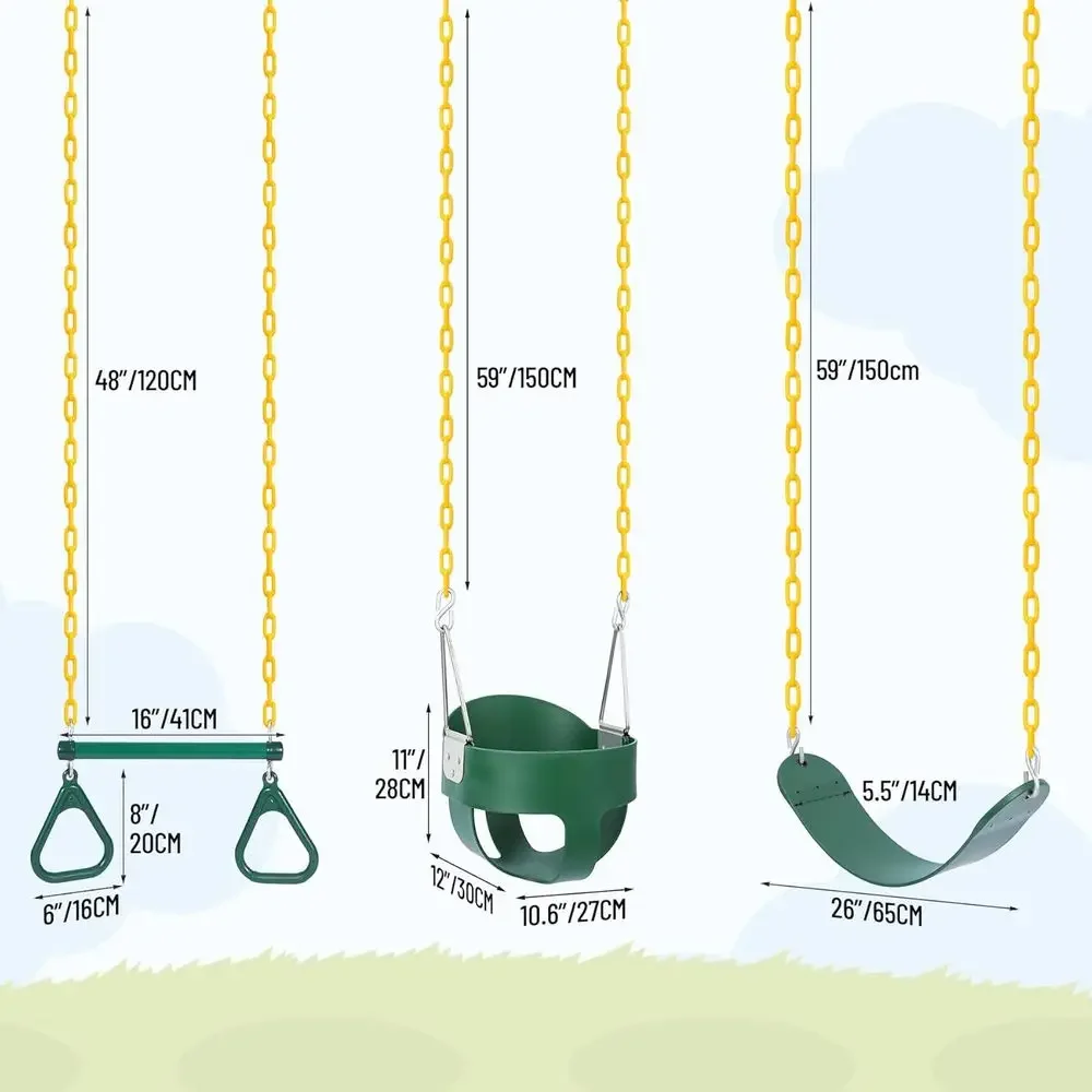Outdoor Combo Swing Set with R - Kids Outdoor Swing ulasan dan harga