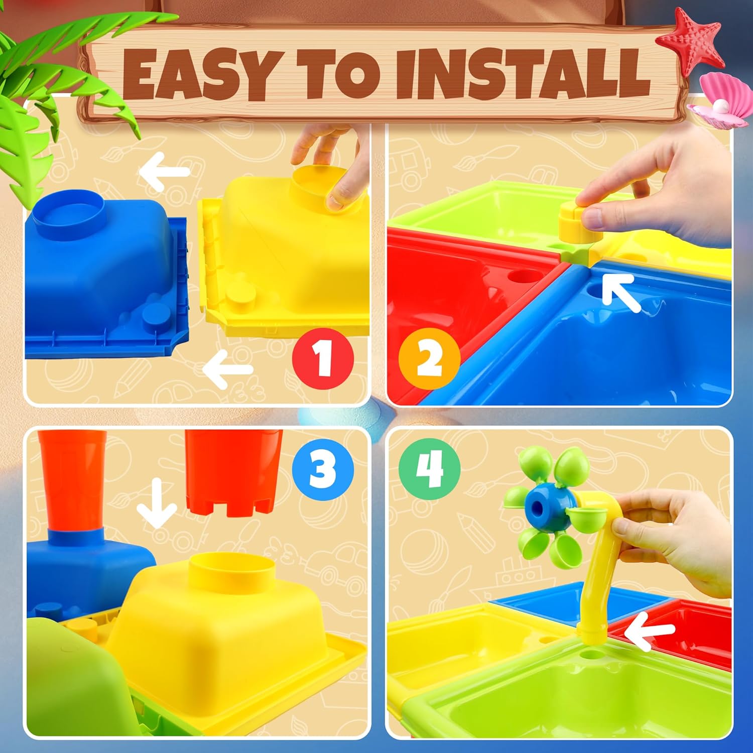 25 Pcs Summer Water Table for  - Kids Outdoor Table ulasan dan harga