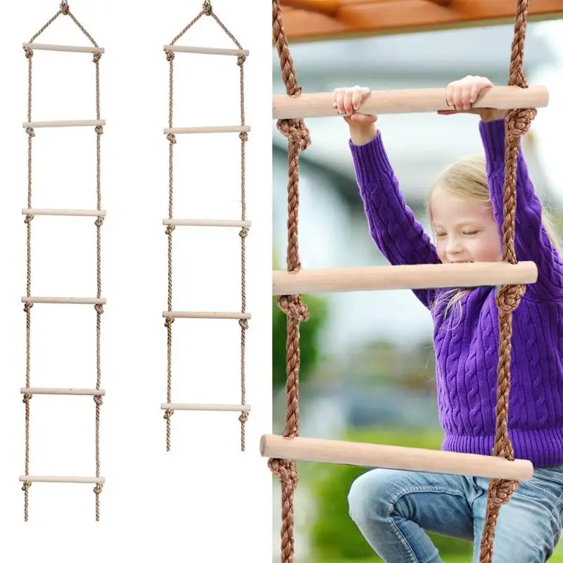 Kids Wooden Ladder Outdoor Act - Kids Outdoor Swing ulasan dan harga