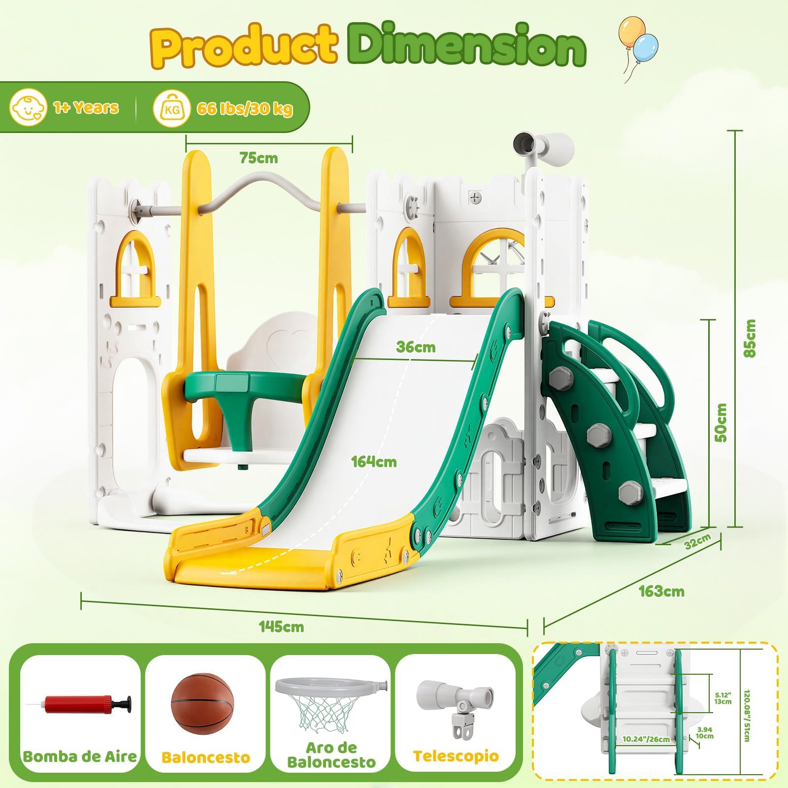 7 in 1 Toddler Slide And Swing - Kids Outdoor Swing And Slide ulasan dan harga
