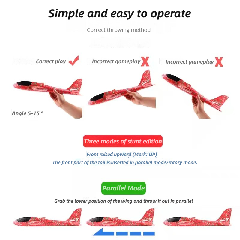 48cm Large Foam Airplane Child - Kids Outdoor Adventure ulasan dan harga