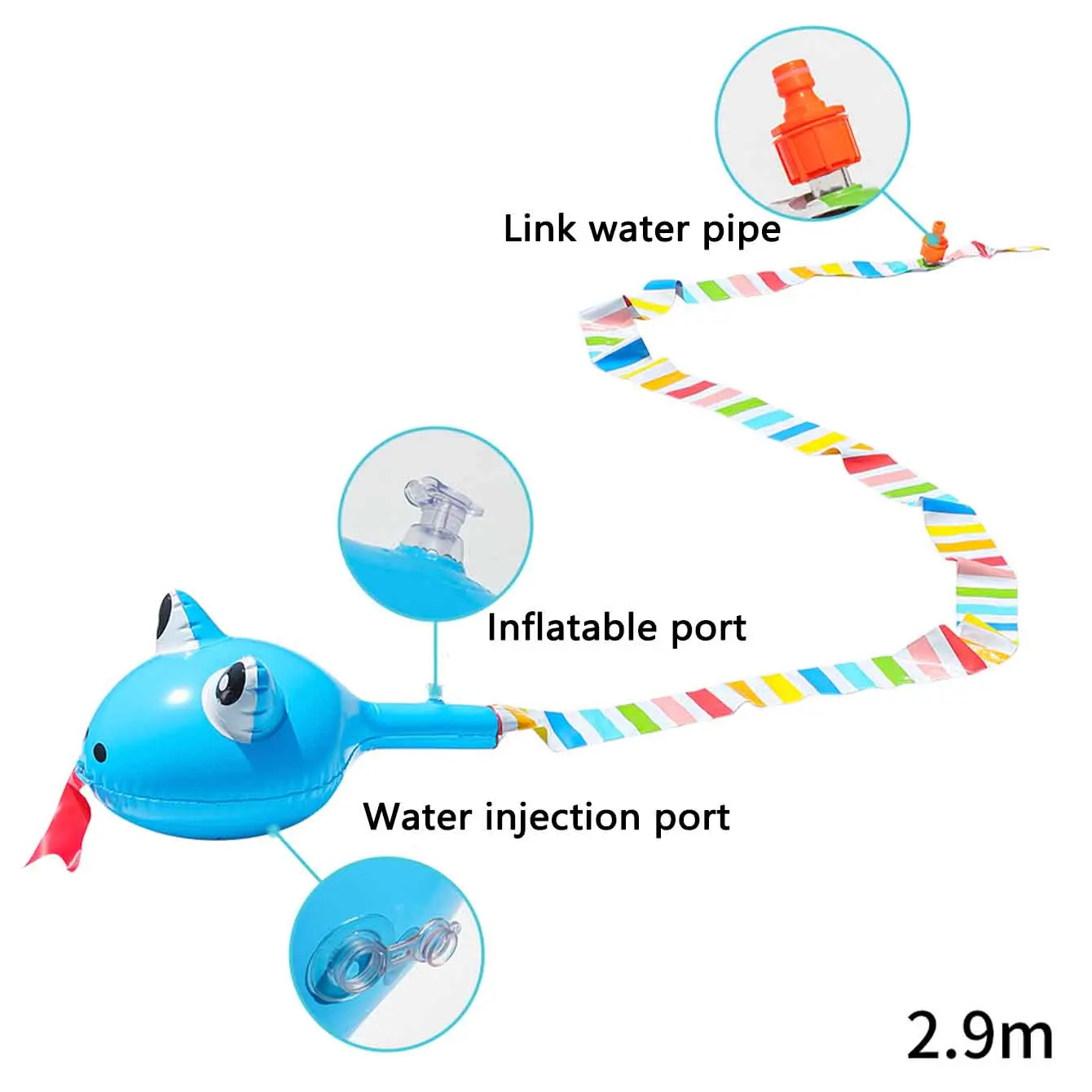 Inflatable Water Spray Snake T - Kids Outdoor Adventure ulasan dan harga