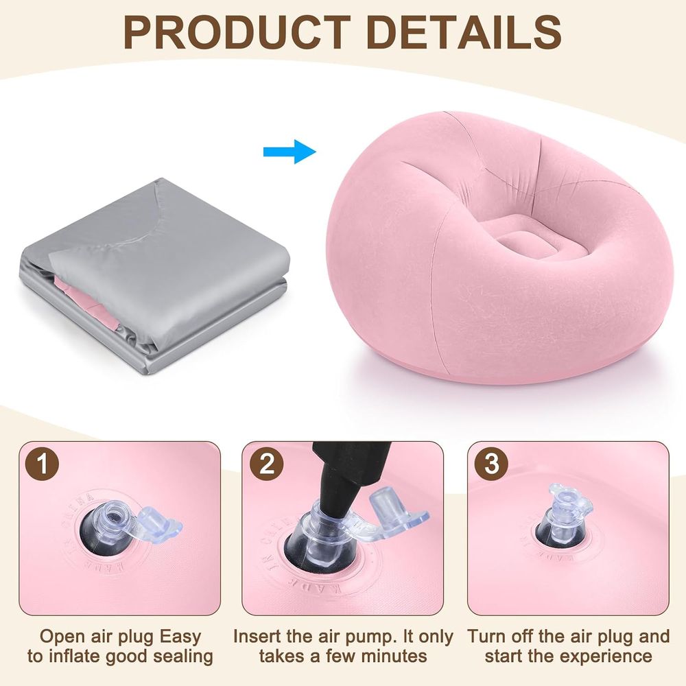 Inflatable Bean Bag Chairs, Pi - Kids Outdoor Lounger Chair ulasan dan harga