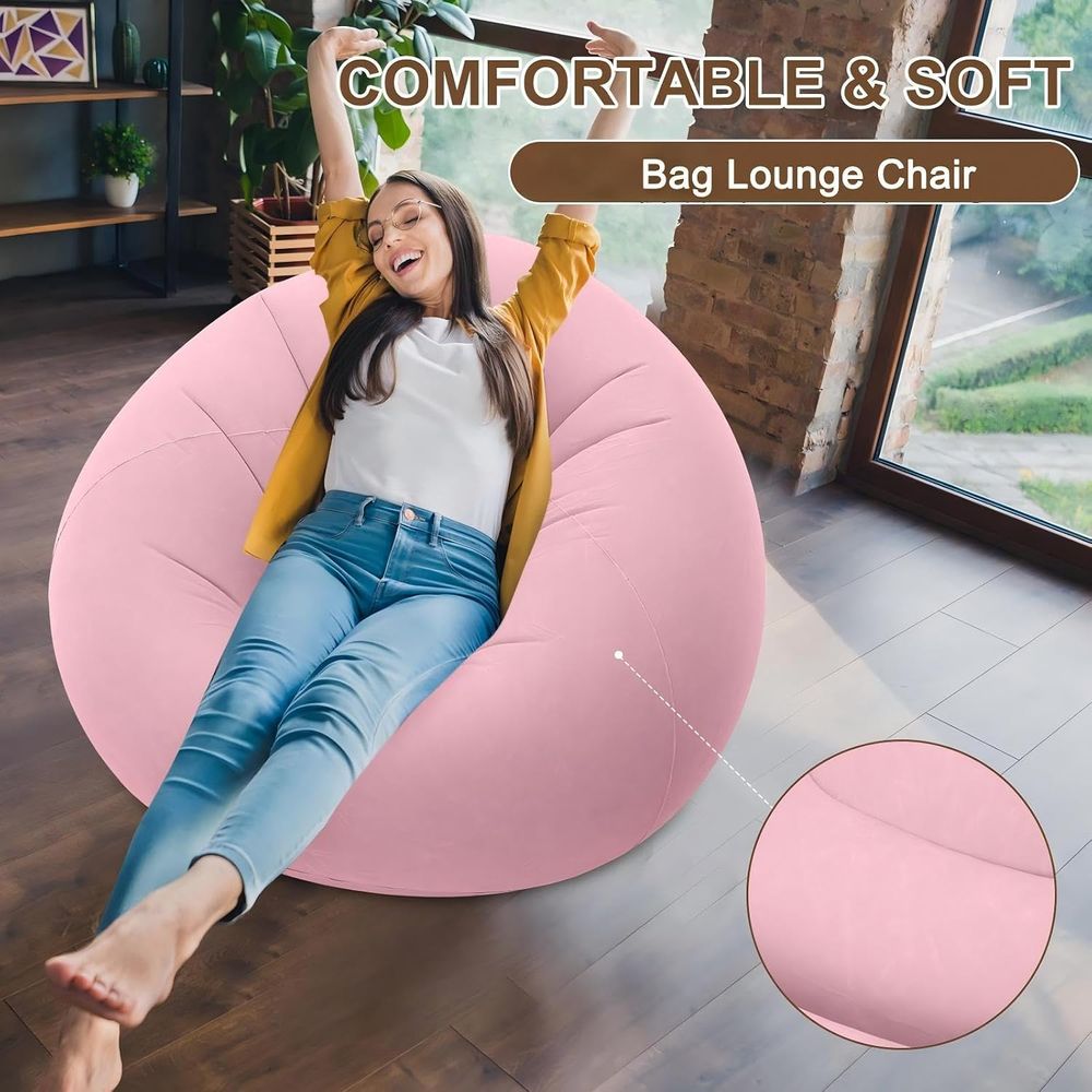 Inflatable Bean Bag Chairs, Pi - Kids Outdoor Lounger Chair ulasan dan harga