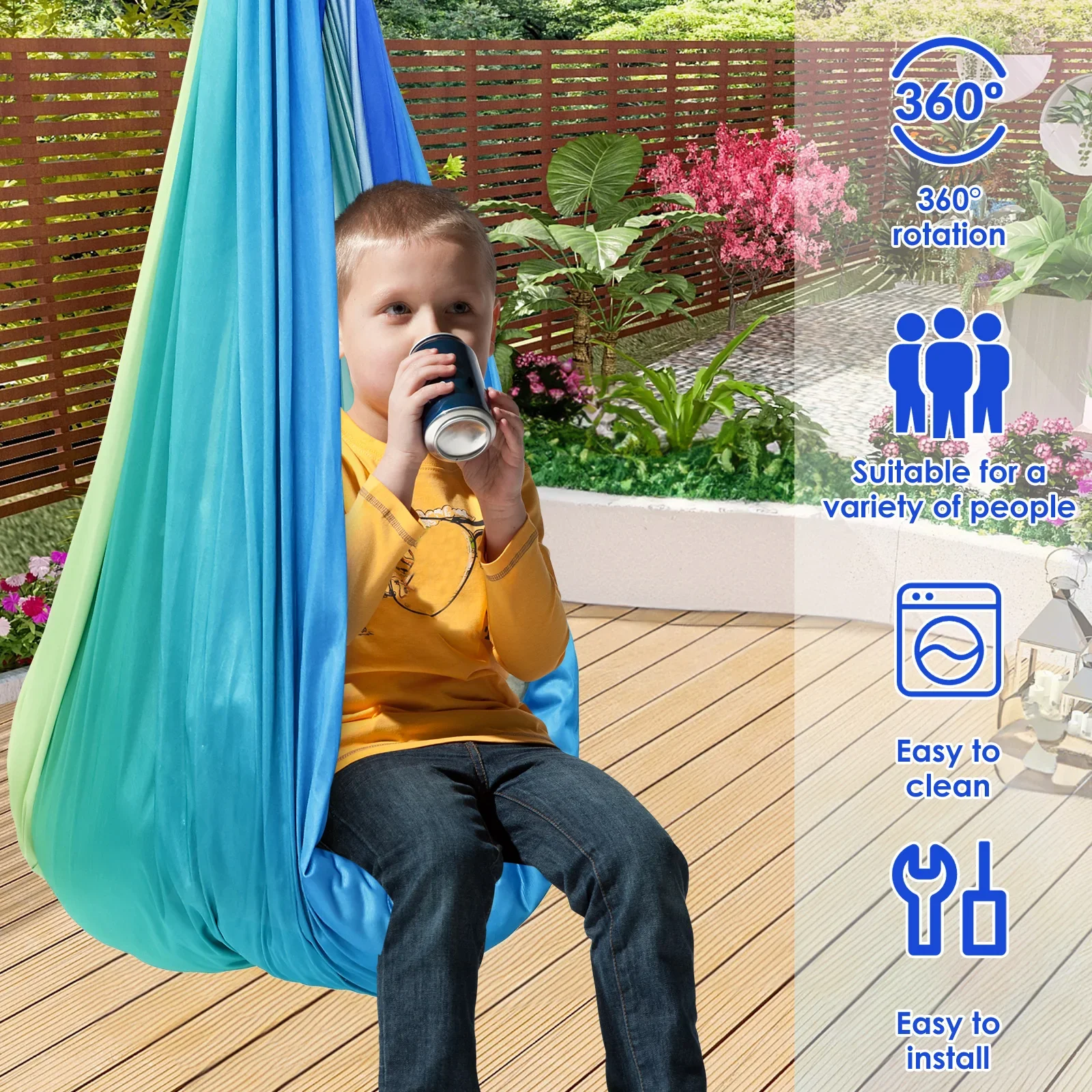 Sensory Swing Comfortable Kids - Kids Outdoor Swing And Slide ulasan dan harga