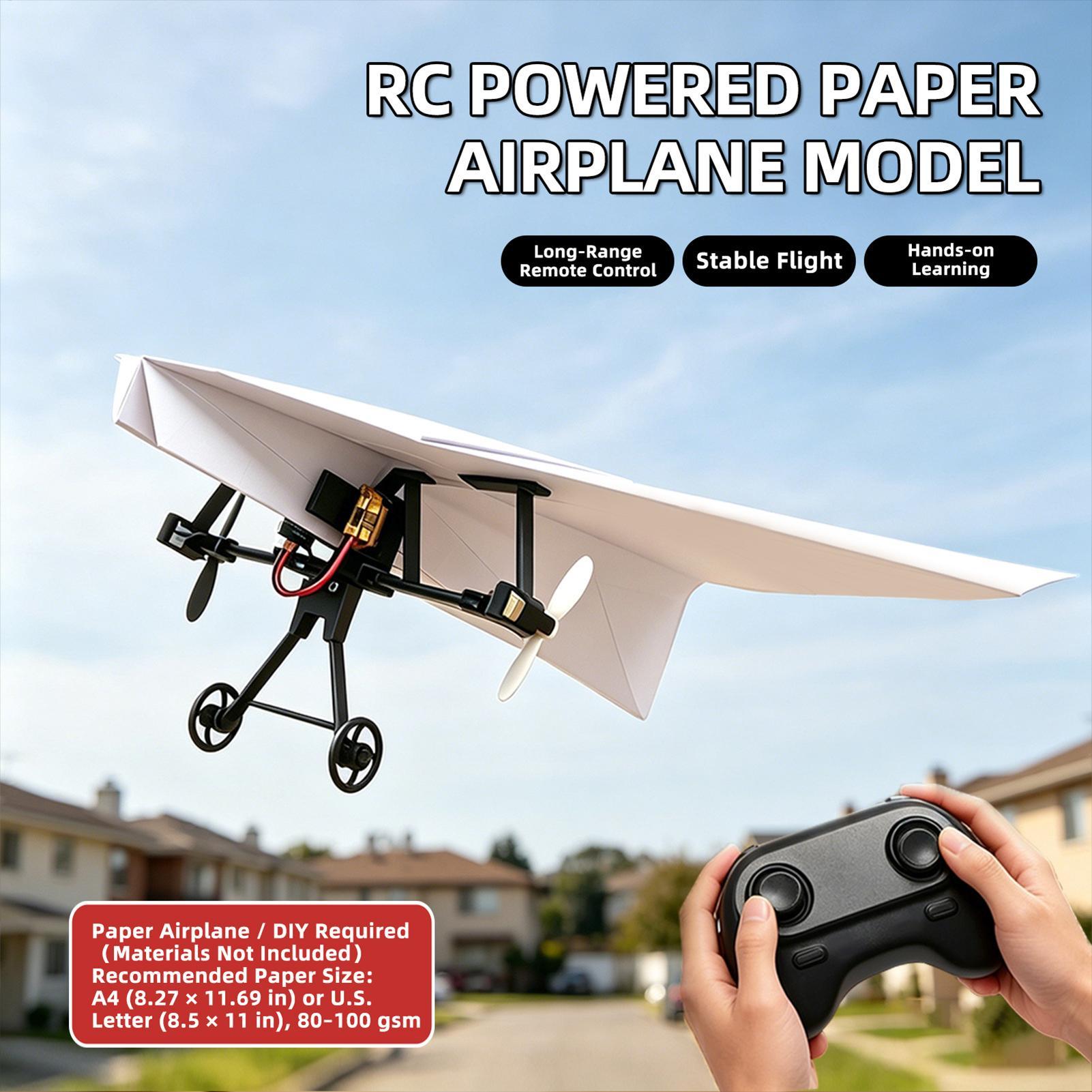 DIY RC Paper Airplane Kit Plan - Kids Outdoor Adventure ulasan dan harga