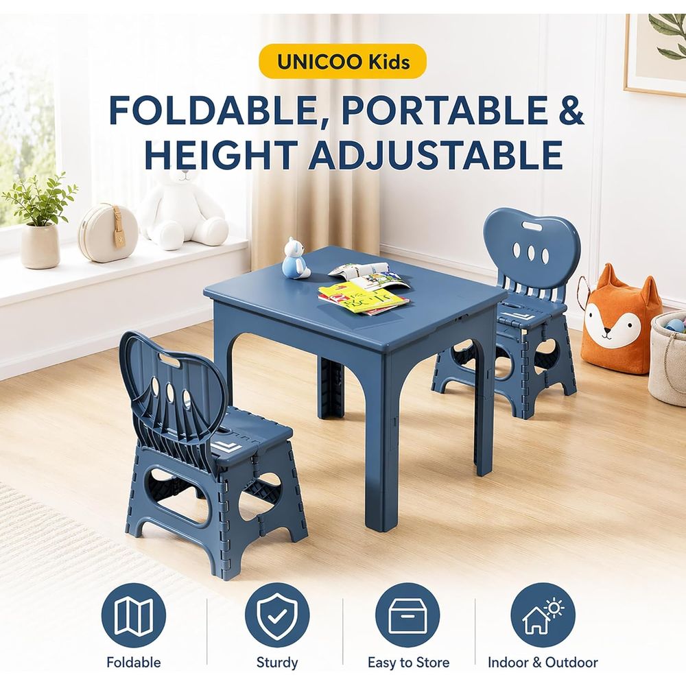 oldable Table and Chair Set, H - Kids Outdoor Table ulasan dan harga
