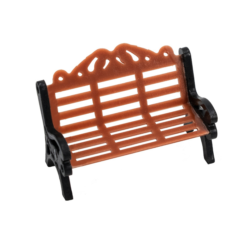 10PCS Miniature Park Bench Mod - Kids Outdoor Chair Plastic ulasan dan harga