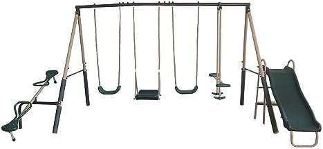 view Outdoor Play Kids Metal B - Kids Outdoor Swing And Slide ulasan dan harga