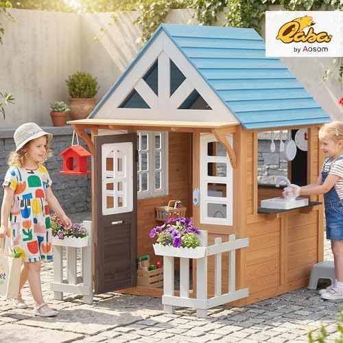 Outdoor Playhouse with Pet Doo - Kids Outdoor Fence ulasan dan harga