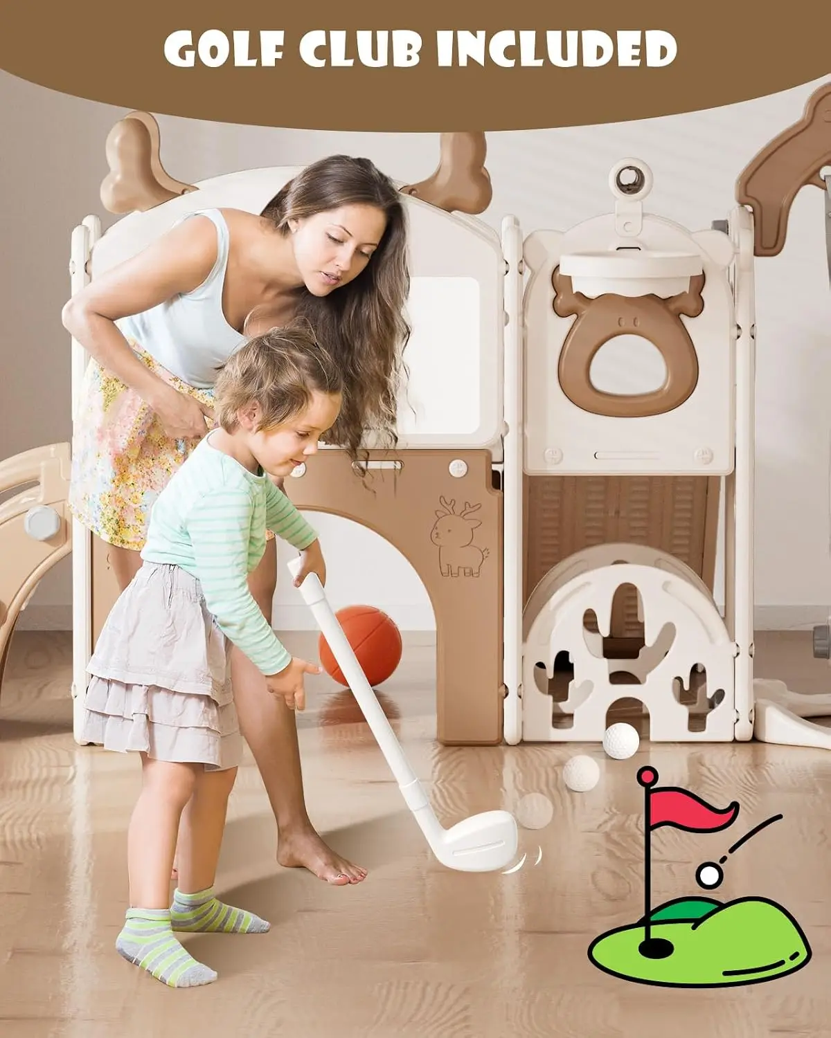 13-in-1 Toddler Slide and Swin - Kids Outdoor Swing And Slide ulasan dan harga