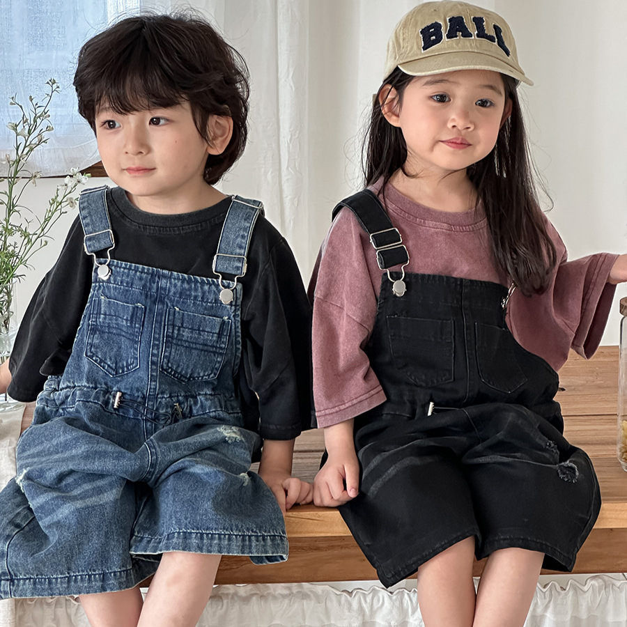 2026 Summer Unisex Kids Denim  - Kids Outdoor Overalls ulasan dan harga