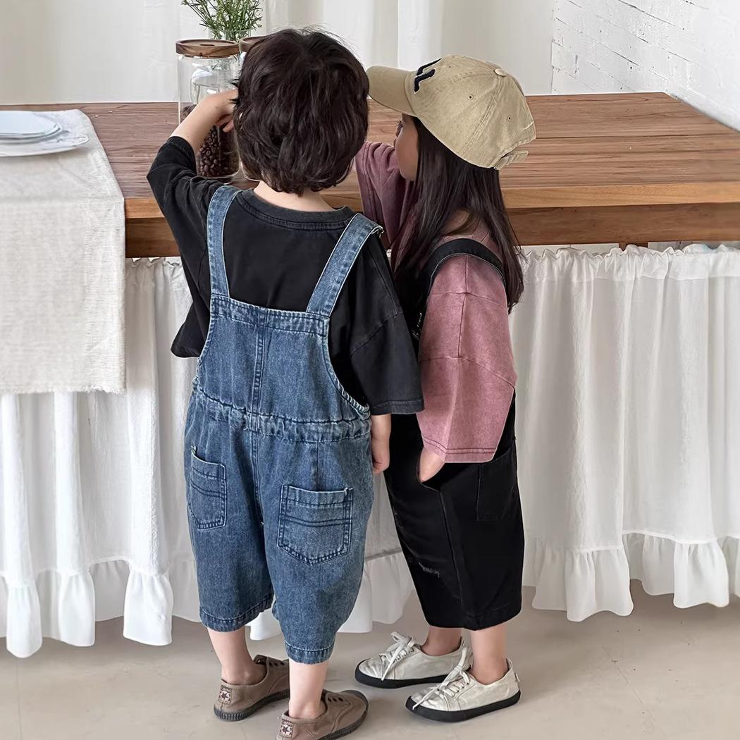 2026 Summer Unisex Kids Denim  - Kids Outdoor Overalls ulasan dan harga