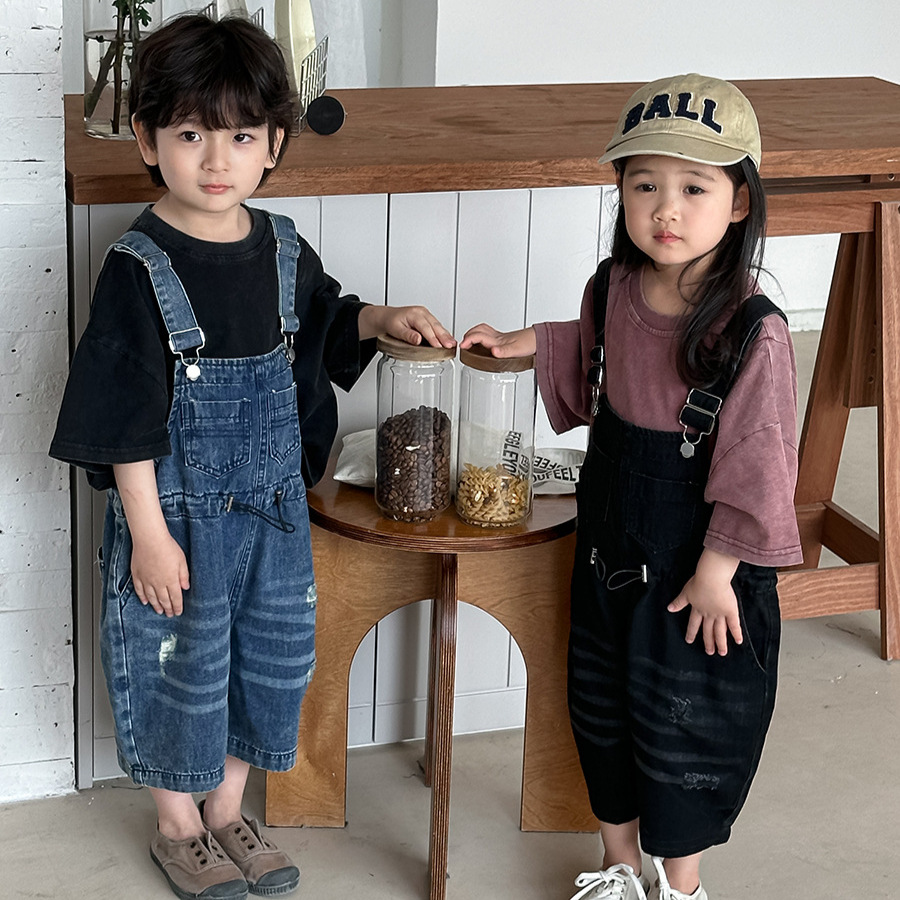 2026 Summer Unisex Kids Denim  - Kids Outdoor Overalls ulasan dan harga