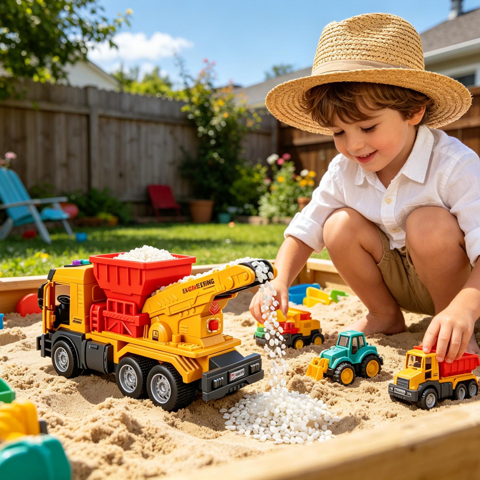 Electric Dump Truck Toy w/ Sou - Kids Outdoor Dump Truck ulasan dan harga