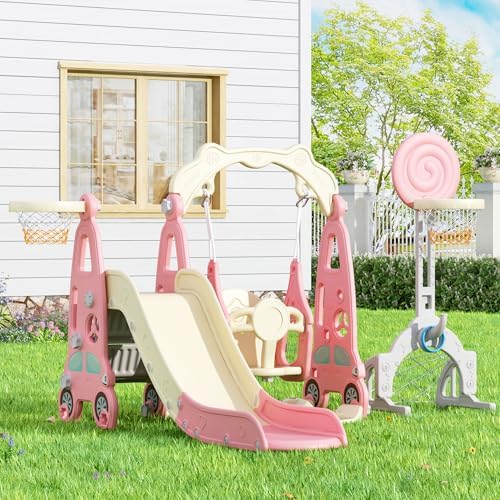 6 in 1 Toddler Slide and Swing - Kids Outdoor Swing And Slide ulasan dan harga