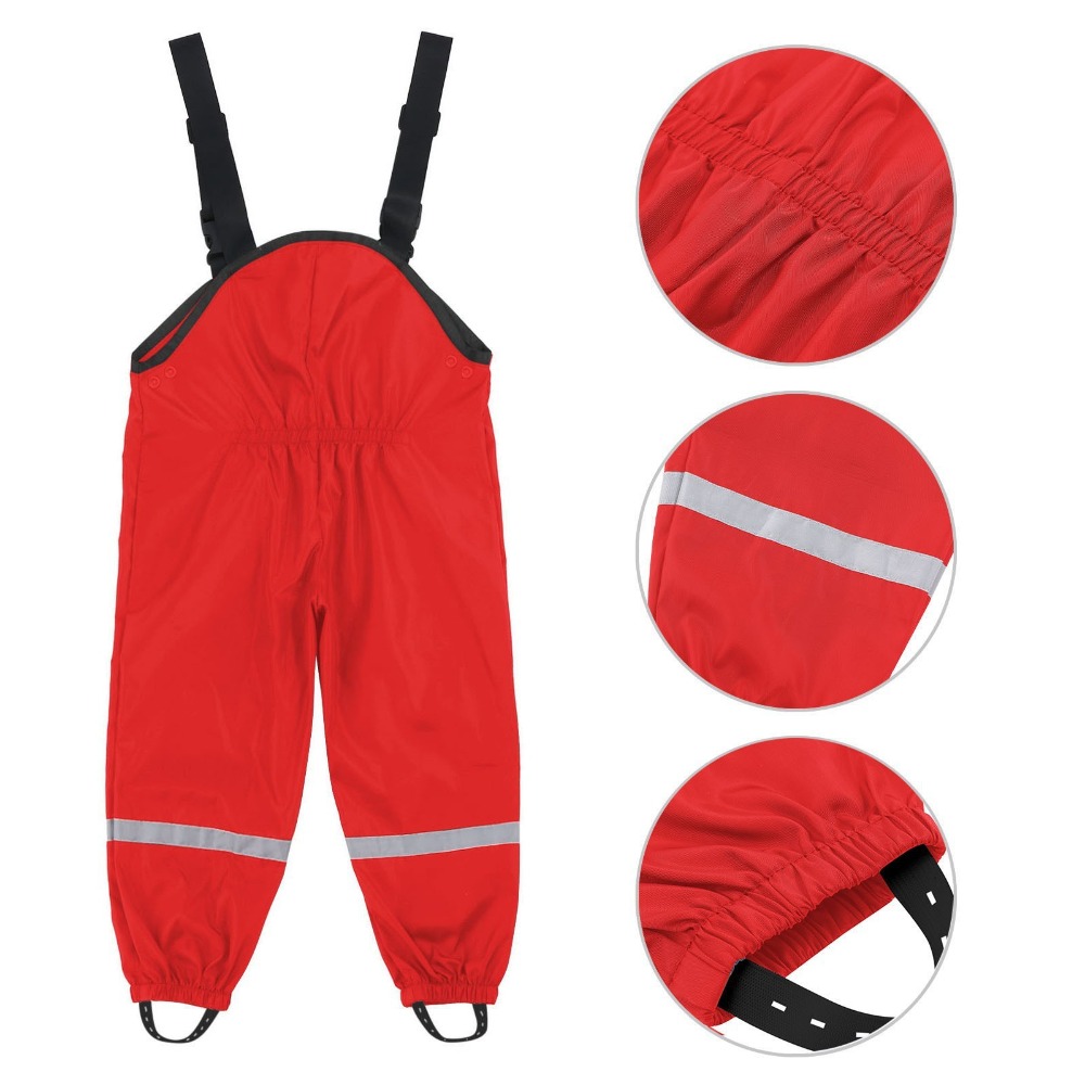 Kids PU Waterproof Rain Pants  - Kids Outdoor Overalls ulasan dan harga