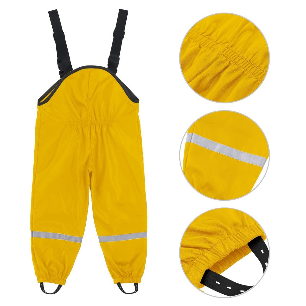 Kids PU Waterproof Rain Pants  - Kids Outdoor Overalls ulasan dan harga