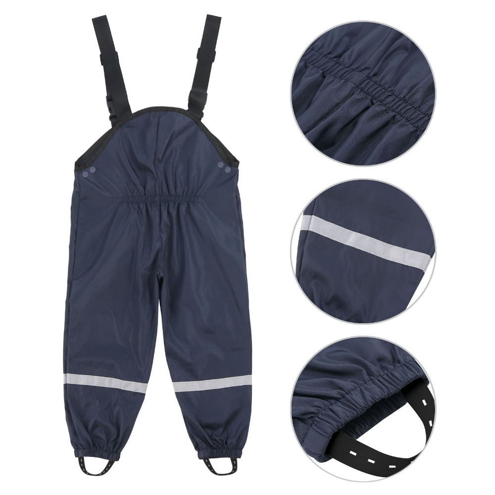 Kids PU Waterproof Rain Pants  - Kids Outdoor Overalls ulasan dan harga