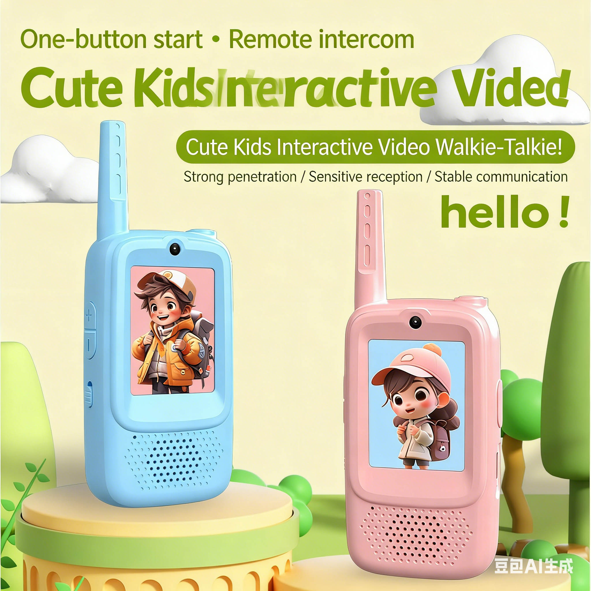 2PCS Video Children's Video Wa - Kids Outdoor Voices ulasan dan harga