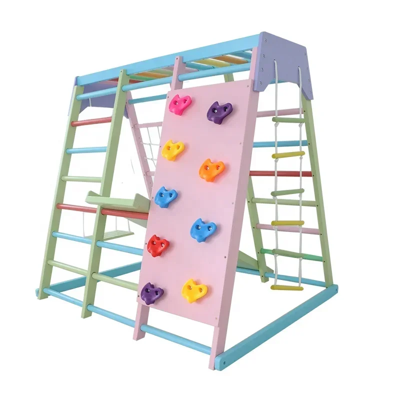 Kids Wooden Climbing Frame Ind - Kids Outdoor Swing And Slide ulasan dan harga