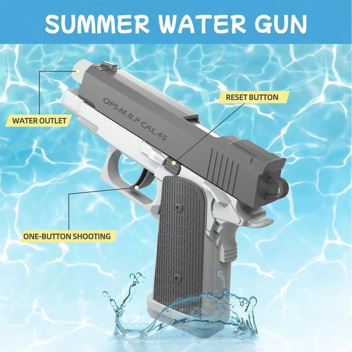 M1911 Summer Water Guns Pistol - Kids Outdoor Music ulasan dan harga